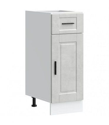vidaXL Kitchen Base Cabinet Porto Concrete Grey Engineered — Size: 30 x 46 x 81.5 cm, Model: 1x bottom cabinet (1 door 1 drawer)