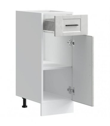 vidaXL Kitchen Base Cabinet Porto Concrete Grey Engineered — Size: 30 x 46 x 81.5 cm, Model: 1x bottom cabinet (1 door 1 drawer)