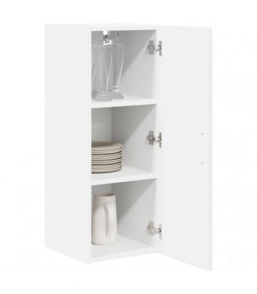 vidaXL Wall Cabinet PORTO White 30 x 31 x 80 cm Engineered Wood — Model: 1x wall cabinet (1 door)