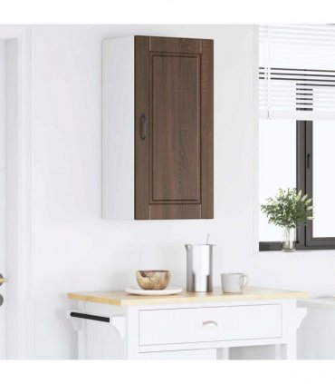 vidaXL Wall Cabinet PORTO Brown Oak 40 x 31 x 80 cm Engineered Wood — Model: 1x wall cabinet (1 door)