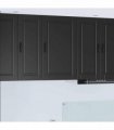 vidaXL Wall Cabinet PORTO Black 50 x 31 x 80 cm Engineered Wood — Model: 1x wall cabinet (1 door)