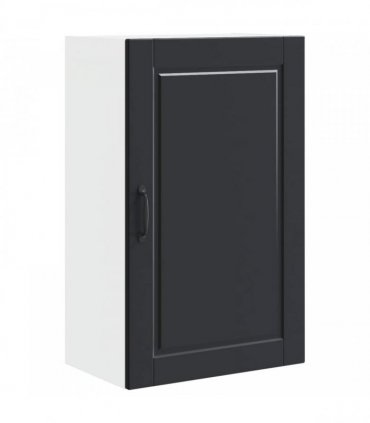 vidaXL Wall Cabinet PORTO Black 50 x 31 x 80 cm Engineered Wood — Model: 1x wall cabinet (1 door)