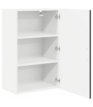 vidaXL Wall Cabinet PORTO Black 50 x 31 x 80 cm Engineered Wood — Model: 1x wall cabinet (1 door)