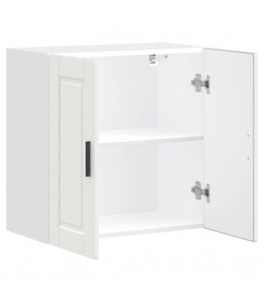 vidaXL Kitchen Wall Cabinet Porto White Engineered Wood — Size: 60 x 31 x 60 cm, Model: 1x wall cabinet (2 doors)