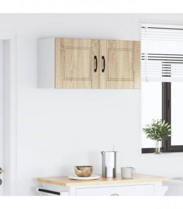vidaXL Wall Cabinet PORTO 2 pcs Sonoma Oak 40 x 31 x 40 cm — Model: 2x wall cabinet (1 door)