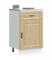 vidaXL Kitchen Base Cabinet Porto Sonoma Oak Engineered Wo — Size: 50 x 46 x 81.5 cm, Model: 1x bottom cabinet (1 door 1 drawer)