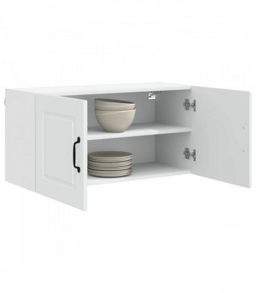vidaXL Wall Cabinet PORTO White 80 x 31 x 40 cm Engineered Wood — Model: 1x wall cabinet (2 doors)