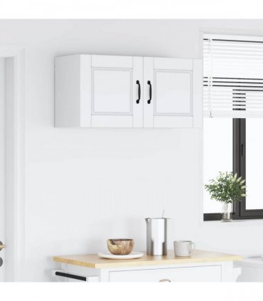 vidaXL Wall Cabinet PORTO White 80 x 31 x 40 cm Engineered Wood — Model: 1x wall cabinet (2 doors)