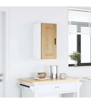 vidaXL Kitchen Wall Cabinet Porto Artisan Oak Engineered Wood — Size: 30 x 31 x 60 cm, Model: 1x wall cabinet (1 door)