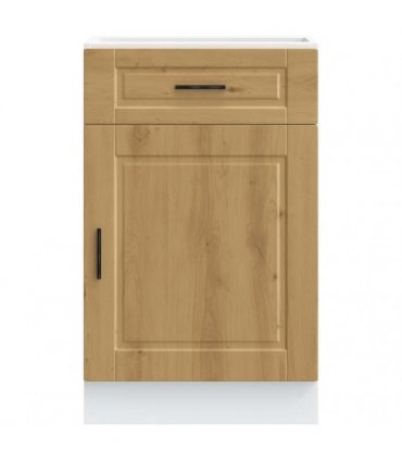 vidaXL Kitchen Base Cabinet Porto Artisan Oak Engineered W — Size: 50 x 46 x 81.5 cm, Model: 1x bottom cabinet (1 door 1 drawer)
