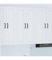 vidaXL Wall Cabinet PORTO White 60 x 31 x 100 cm Engineered Wood — Model: 1x wall cabinet (2 doors)