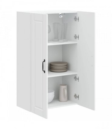 vidaXL Wall Cabinet PORTO White 60 x 31 x 100 cm Engineered Wood — Model: 1x wall cabinet (2 doors)