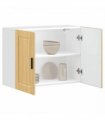 vidaXL Kitchen Wall Cabinet Porto Sonoma Oak Engineered Wood — Size: 80 x 31 x 60 cm, Model: 1x wall cabinet (2 doors)