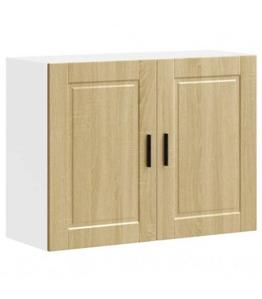 vidaXL Kitchen Wall Cabinet Porto Sonoma Oak Engineered Wood — Size: 80 x 31 x 60 cm, Model: 1x wall cabinet (2 doors)