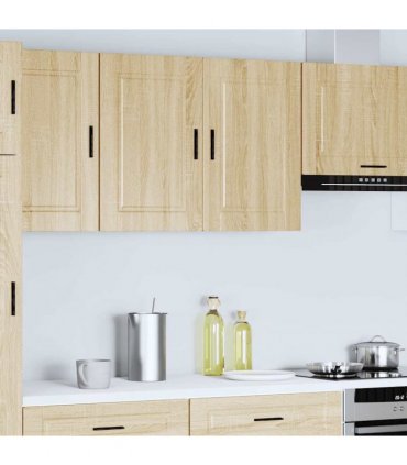 vidaXL Kitchen Wall Cabinet Porto Sonoma Oak Engineered Wood — Size: 80 x 31 x 60 cm, Model: 1x wall cabinet (2 doors)