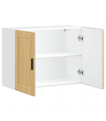 vidaXL Kitchen Wall Cabinet Porto Sonoma Oak Engineered Wood — Size: 80 x 31 x 60 cm, Model: 1x wall cabinet (2 doors)