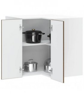 vidaXL Kitchen Wall Corner Cabinet "Porto" Brown Oak Engineered Wood — Size: 57 x 57 x 60 cm, Model: 1x wall corner cabinet
