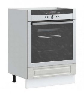 vidaXL Oven Cabinet Porto Concrete Grey Engineered Wood — Size: 60 x 46 x 81.5 cm, Model: 1x oven cabinet