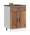 vidaXL Kitchen Base Cabinet Porto Old Wood Engineered Woo — Size: 60 x 46 x 81.5 cm, Model: 1x bottom cabinet (2 doors 1 drawer)