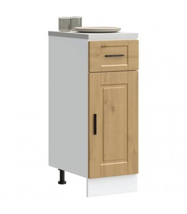 vidaXL Kitchen Base Cabinet Porto Artisan Oak Engineered W — Size: 30 x 46 x 81.5 cm, Model: 1x bottom cabinet (1 door 1 drawer)