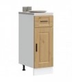 vidaXL Kitchen Base Cabinet Porto Artisan Oak Engineered W — Size: 30 x 46 x 81.5 cm, Model: 1x bottom cabinet (1 door 1 drawer)