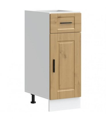 vidaXL Kitchen Base Cabinet Porto Artisan Oak Engineered W — Size: 30 x 46 x 81.5 cm, Model: 1x bottom cabinet (1 door 1 drawer)