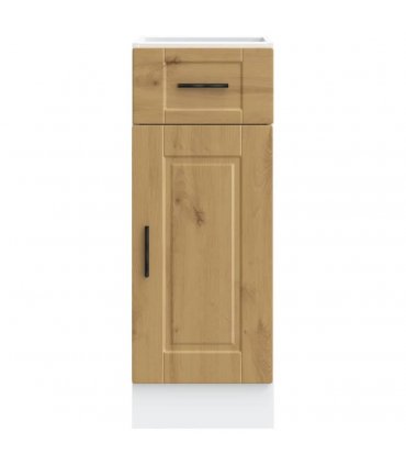 vidaXL Kitchen Base Cabinet Porto Artisan Oak Engineered W — Size: 30 x 46 x 81.5 cm, Model: 1x bottom cabinet (1 door 1 drawer)