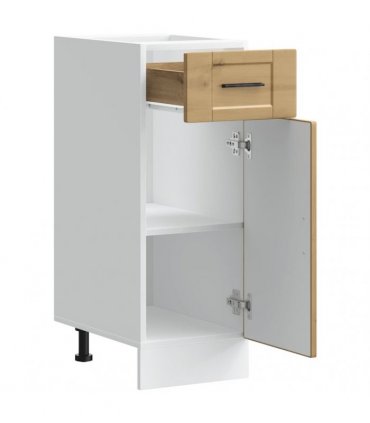 vidaXL Kitchen Base Cabinet Porto Artisan Oak Engineered W — Size: 30 x 46 x 81.5 cm, Model: 1x bottom cabinet (1 door 1 drawer)
