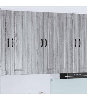 vidaXL Wall Cabinet PORTO Grey Sonoma 60 x 31 x 100 cm Engineered Wood — Model: 1x wall cabinet (2 doors)