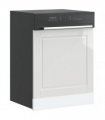 vidaXL Dishwasher Panel Porto High Gloss White 60x1.5x57 cm Engineered Wood — Size: 60 x 1.5 x 67 cm, Model: 1x dishwasher panel