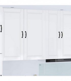 vidaXL Wall Cabinet PORTO High Gloss White 50 x 31 x 100 cm — Model: 1x wall cabinet (1 door)