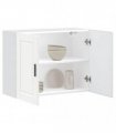 vidaXL Kitchen Wall Cabinet Porto White Engineered Wood — Size: 80 x 31 x 60 cm, Model: 1x wall cabinet (2 doors)