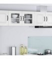 vidaXL Wall Glass Cabinet PORTO 2 pcs High Gloss White 40 x 31 x 40 cm — Model: 2x wall glass cabinet (1 door)