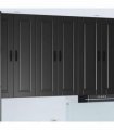 vidaXL Wall Cabinet PORTO Black 60 x 31 x 100 cm Engineered Wood — Model: 1x wall cabinet (2 doors)