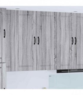 vidaXL Wall Cabinet PORTO Grey Sonoma 40 x 31 x 100 cm Engineered Wood — Model: 1x wall cabinet (1 door)