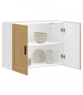 vidaXL Kitchen Wall Cabinet Porto Artisan Oak Engineered Wood — Size: 80 x 31 x 60 cm, Model: 1x wall cabinet (2 doors)