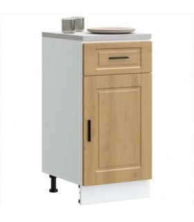 vidaXL Kitchen Base Cabinet Porto Artisan Oak Engineered W — Size: 40 x 46 x 81.5 cm, Model: 1x bottom cabinet (1 door 1 drawer)
