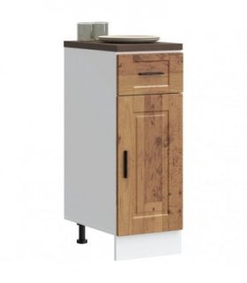vidaXL Kitchen Base Cabinet Porto Old Wood Engineered Wood — Size: 30 x 46 x 81.5 cm, Model: 1x bottom cabinet (1 door 1 drawer)