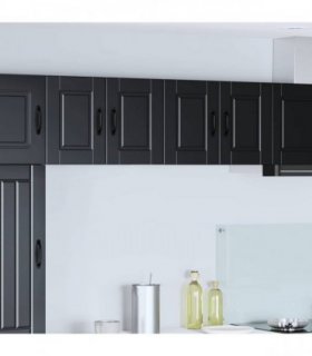 vidaXL Wall Cabinet PORTO 2 pcs Black 60 x 31 x 40 cm Engineered Wood — Model: 2x wall cabinet (2 doors)