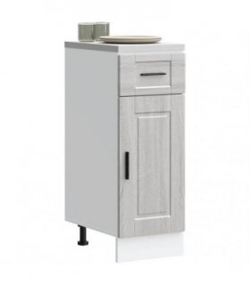 vidaXL Kitchen Base Cabinet Porto Grey Sonoma Engineered W — Size: 30 x 46 x 81.5 cm, Model: 1x bottom cabinet (1 door 1 drawer)