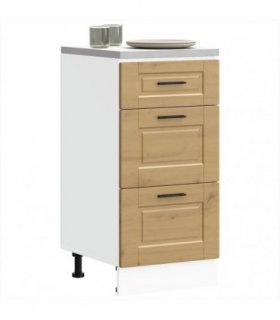 vidaXL Kitchen Base Cabinet Porto Artisan Oak Engineered Wood — Size: 40 x 46 x 81.5 cm, Model: 1x bottom cabinet (3 drawers)