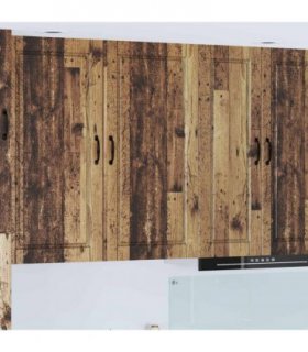 vidaXL Wall Cabinet PORTO Old Wood 50 x 31 x 100 cm Engineered Wood — Model: 1x wall cabinet (1 door)