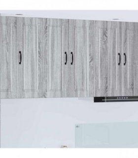 vidaXL Wall Cabinet PORTO Grey Sonoma 60 x 31 x 80 cm Engineered Wood — Model: 1x wall cabinet (2 doors)