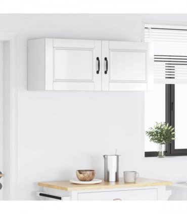 vidaXL Wall Cabinet PORTO 2 pcs High Gloss White 50 x 31 x 40 cm — Model: 2x wall cabinet (1 door)