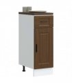 vidaXL Kitchen Base Cabinet Porto Brown Oak Engineered Woo — Size: 30 x 46 x 81.5 cm, Model: 1x bottom cabinet (1 door 1 drawer)