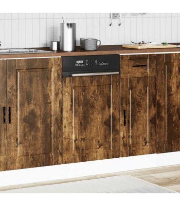 vidaXL Dishwasher Panel Porto Smoked Oak 45x1,5x57 cm Engineered Wood — Size: 45 x 1.5 x 67 cm, Model: 1x dishwasher panel