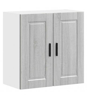 vidaXL Kitchen Wall Cabinet Porto Grey Sonoma Engineered Wood — Size: 60 x 31 x 60 cm, Model: 1x wall cabinet (2 doors)