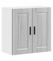 vidaXL Kitchen Wall Cabinet Porto Grey Sonoma Engineered Wood — Size: 60 x 31 x 60 cm, Model: 1x wall cabinet (2 doors)