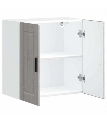 vidaXL Kitchen Wall Cabinet Porto Grey Sonoma Engineered Wood — Size: 60 x 31 x 60 cm, Model: 1x wall cabinet (2 doors)