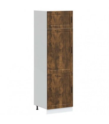 vidaXL Kitchen Cupboard "Porto" Smoked Oak Engineered Wood — Size: 60 x 57 x 207 cm, Model: 1x cupboard